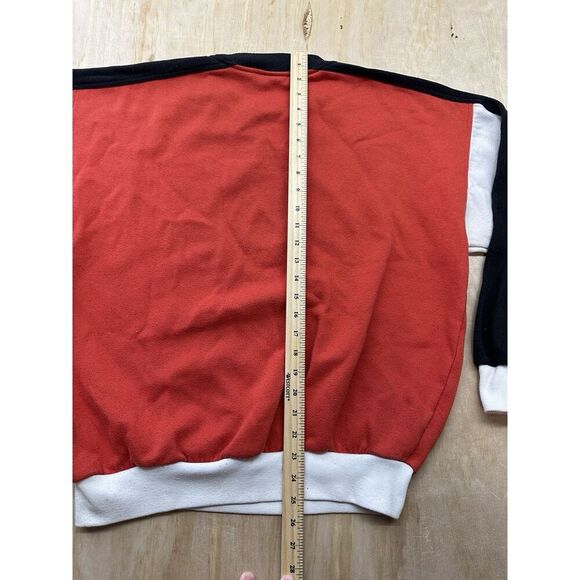 Adidas Crew Neck Sweatshirt 60’s 70’s Red Black White Embroidered Logo VTG - Picture 12 of 13